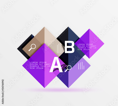 Modern flying square infographic Free Download Modern flying square infographic - GFXLoad