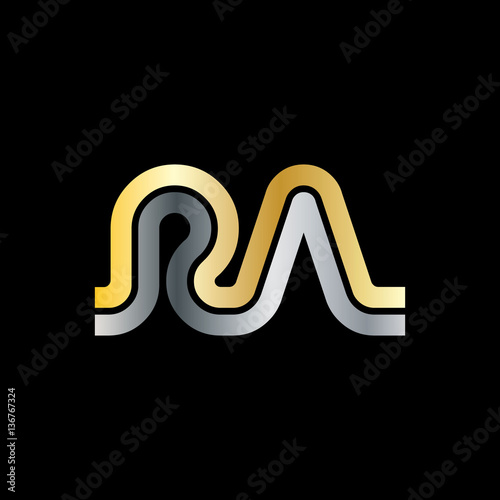 Initial Letter RA Linked Design Logo