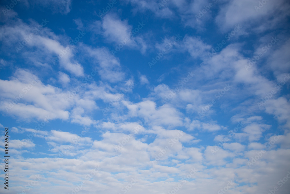 Fototapeta premium Blue sky with white clouds.