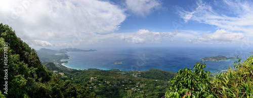 Panorama to West-Coast of Seychelles