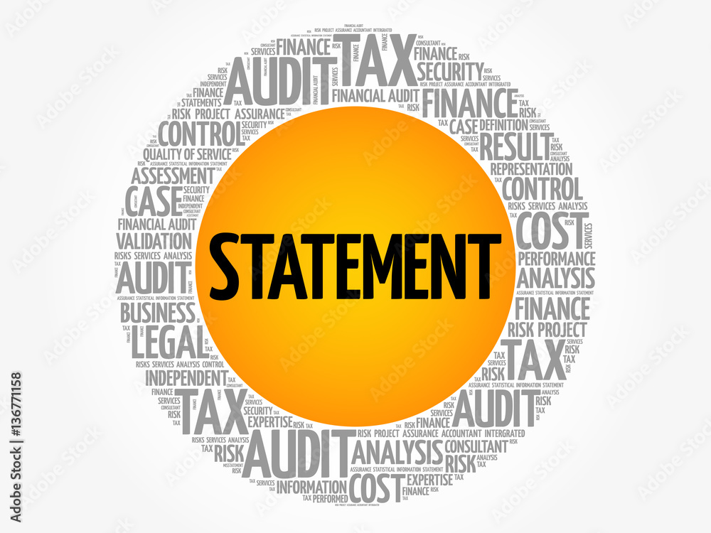 STATEMENT word cloud collage, business concept background STATEMENT word cloud collage, business concept background