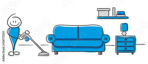 Stick Figure Series Blue / Frühjahrsputz