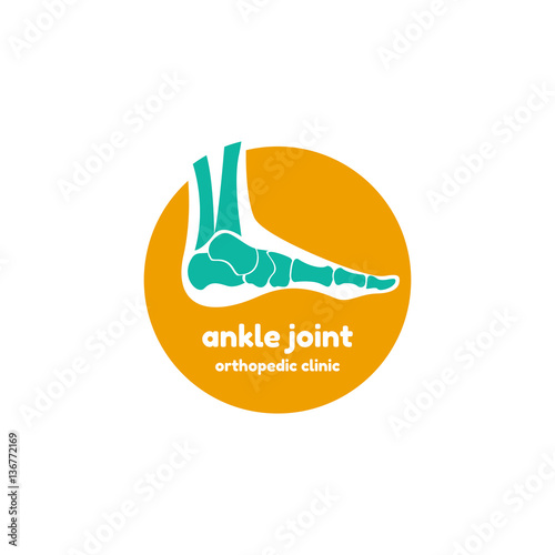 Template logo for ankle joint. Orthopedic clinic logo