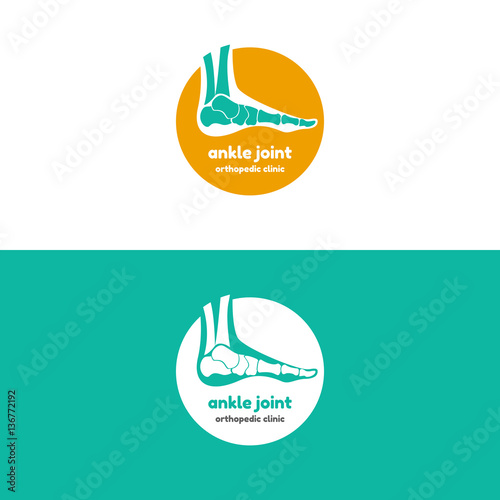 Template logo for ankle joint. Orthopedic clinic logo