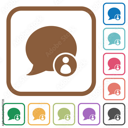 Blog comment sender simple icons