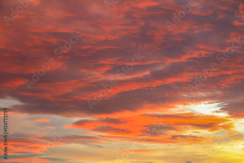 sky in sunset beautiful colorful evening nature  © pramot48