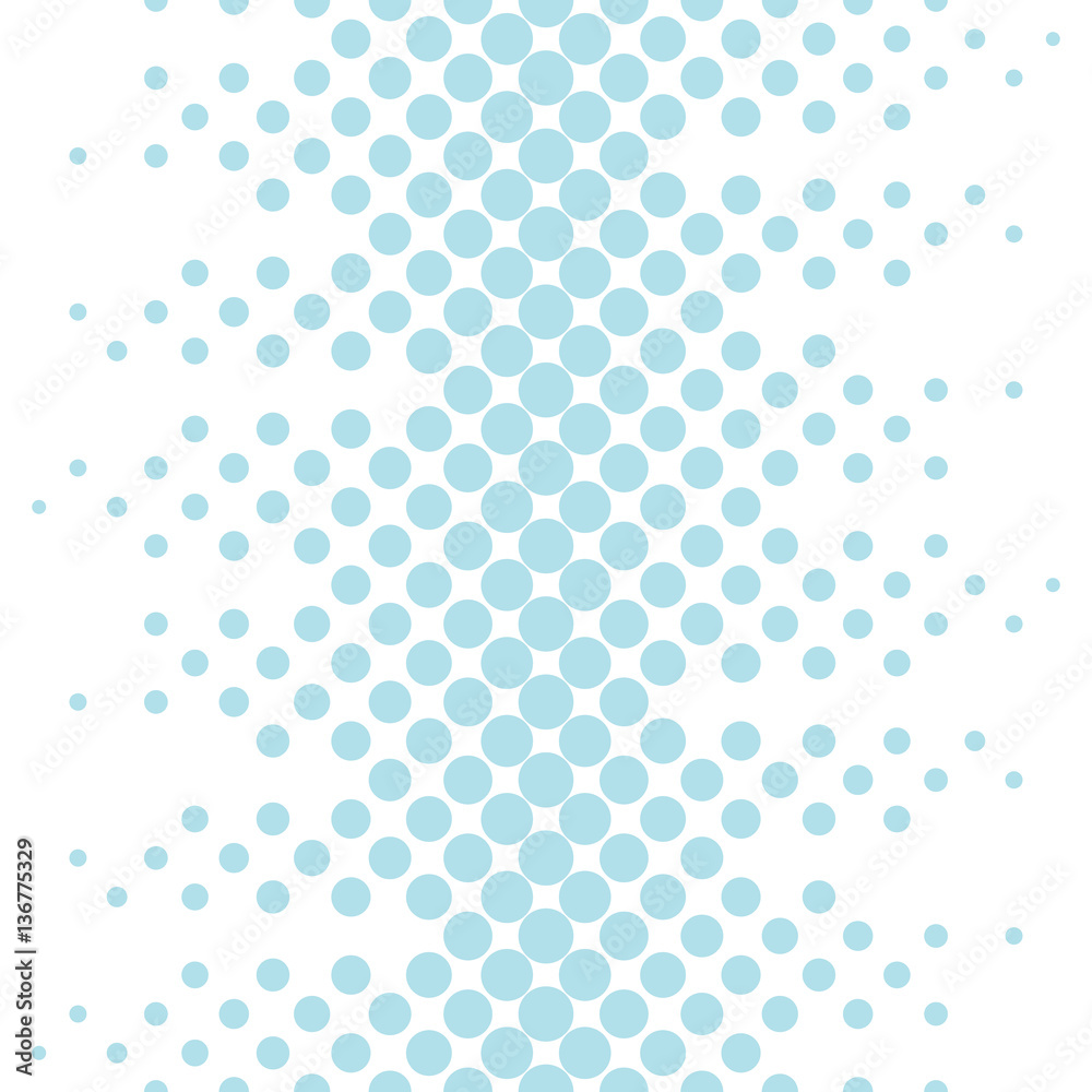 geometric circles gradient halftone seamless blue pattern