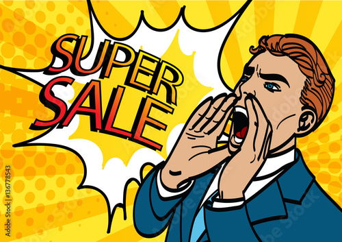 Vector illustration of man face with speech bubble. Easy-edit layered vector EPS10 file scalable to any size without quality loss. High resolution raster JPG file is included.