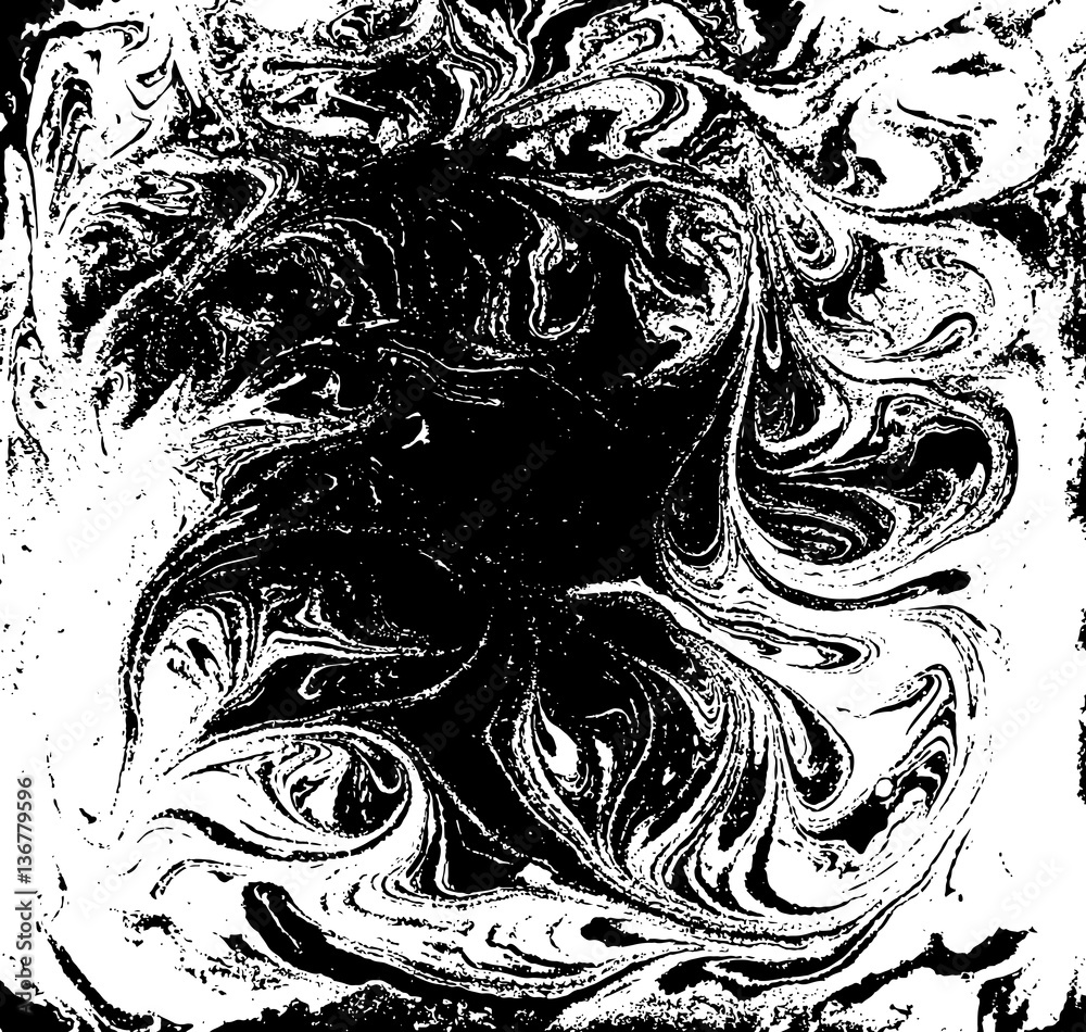 Black and white liquid texture, watercolor hand drawn marbling i Black and white liquid texture, watercolor hand drawn marbling i