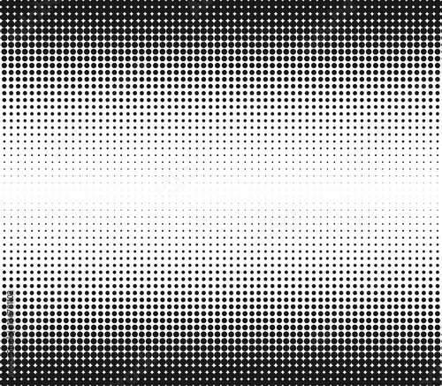 Halftone dots vector texture. Black dots on white background.