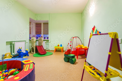 Small Game Room in Kindergarten. photo