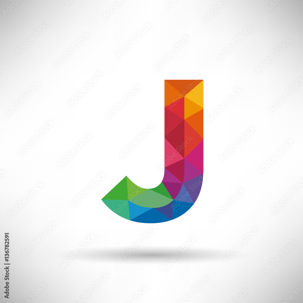 Geometric Letter J Icon and Logo Template. Geometric Letter J Icon and Logo Template.