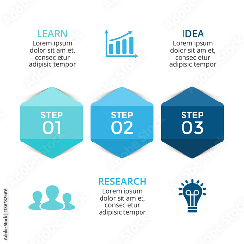 Vector arrows infographic, diagram chart, graph presentation. Business concept with 3 options, parts, steps, processes.