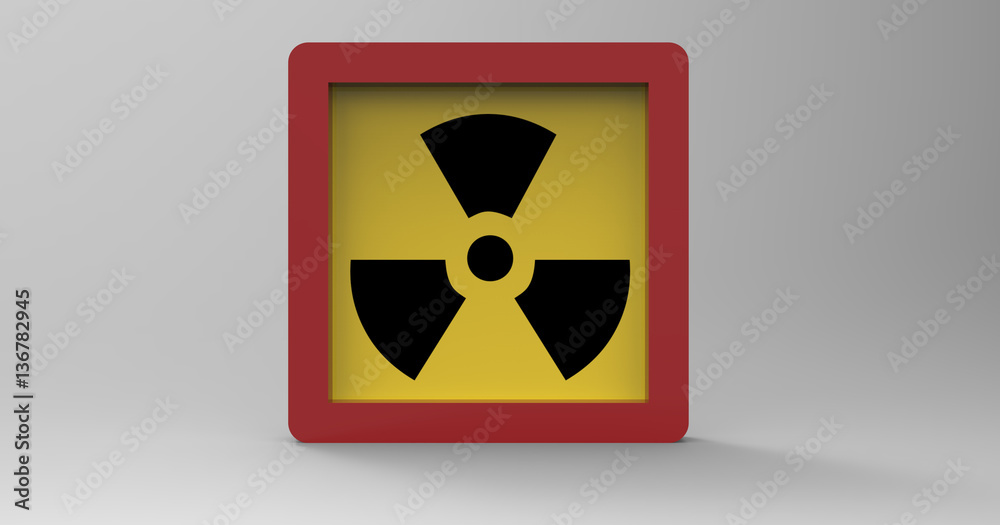 3D Illustration Of A Radiation Sign 3D Illustration Of A Radiation Sign