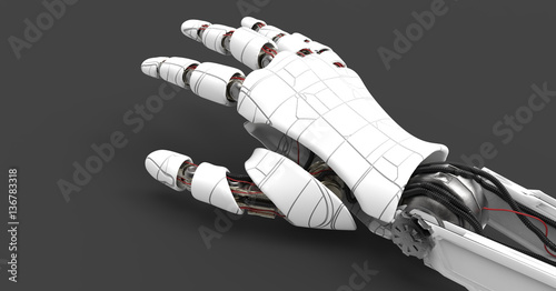 3D Illustration Of A Robotic Android Hand