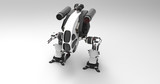 3D Illustration Of A Futuristic Armored Mech Vehicle
