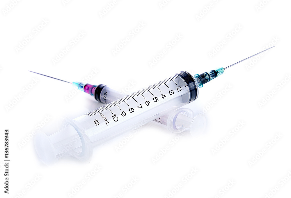 Syringe isolated on white Syringe isolated on white