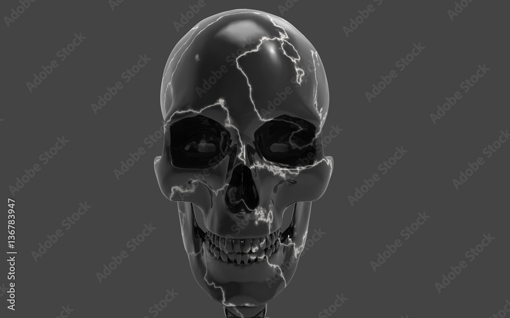 3D Illustration Of A Human Skull