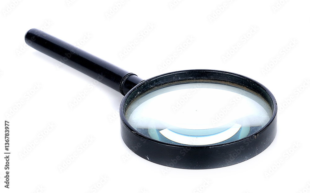 Magnifying Glass, Isolated On White Background Magnifying Glass, Isolated On White Background