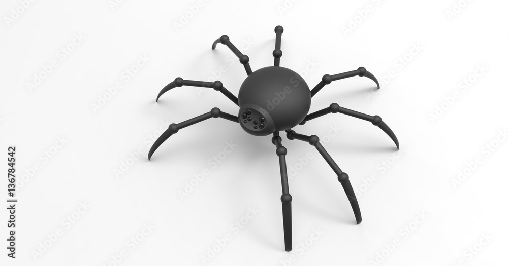 3D Illustration Of A Robotic Mechanized Spider 3D Illustration Of A Robotic Mechanized Spider