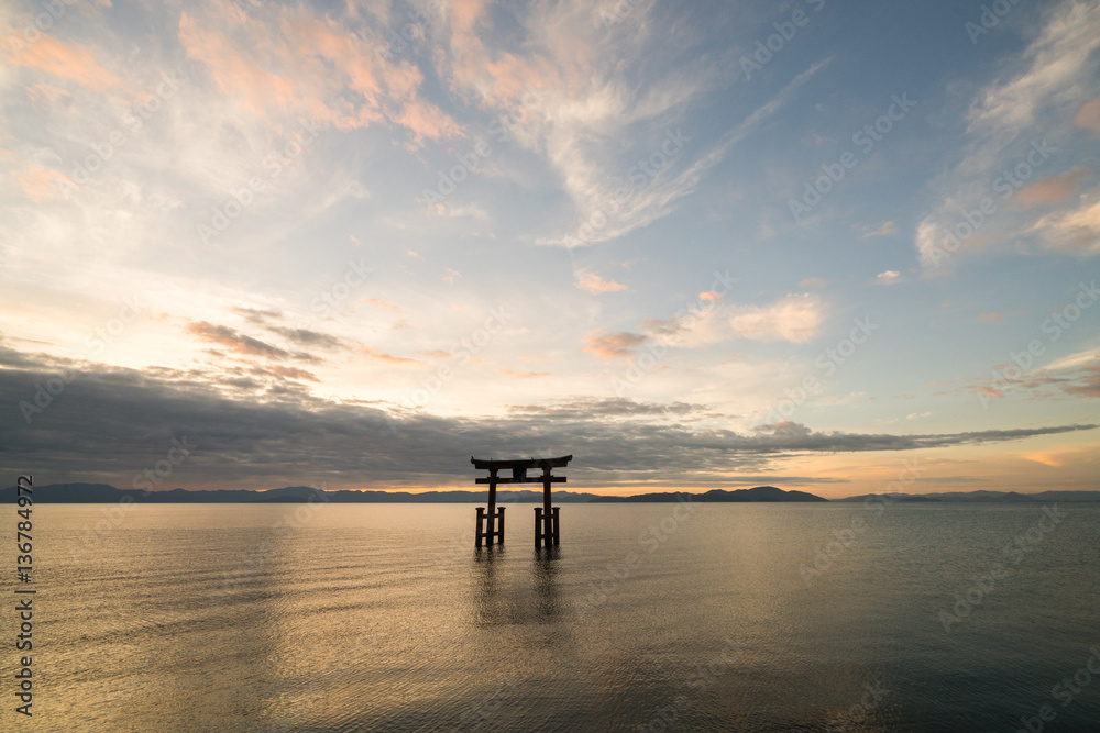 Shirahige-shrine at Biwa-lake,Takashima city,Shiga,japan