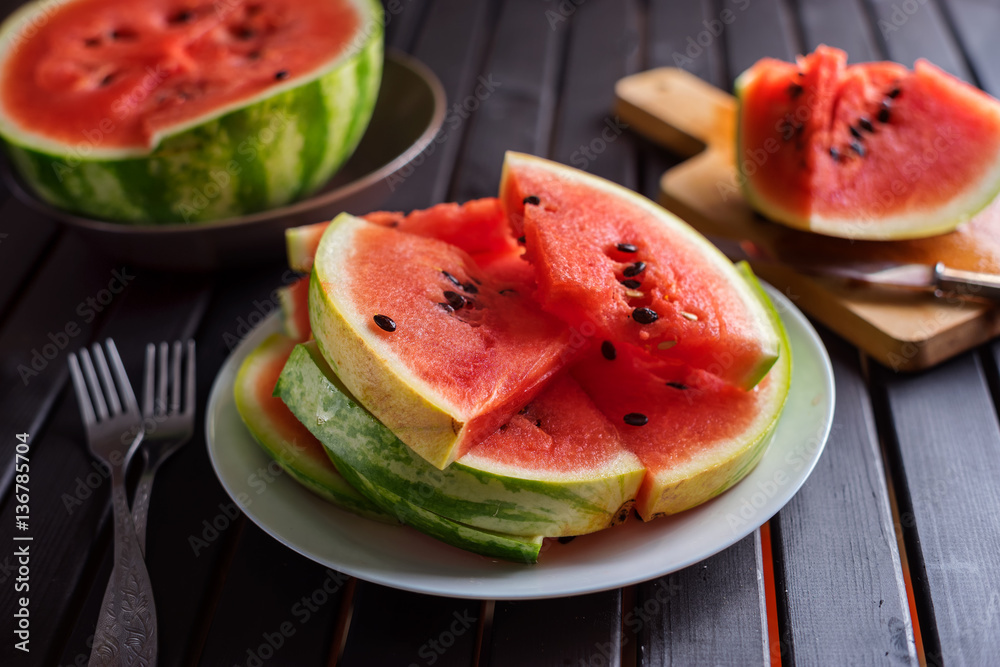 Slices of watermelon