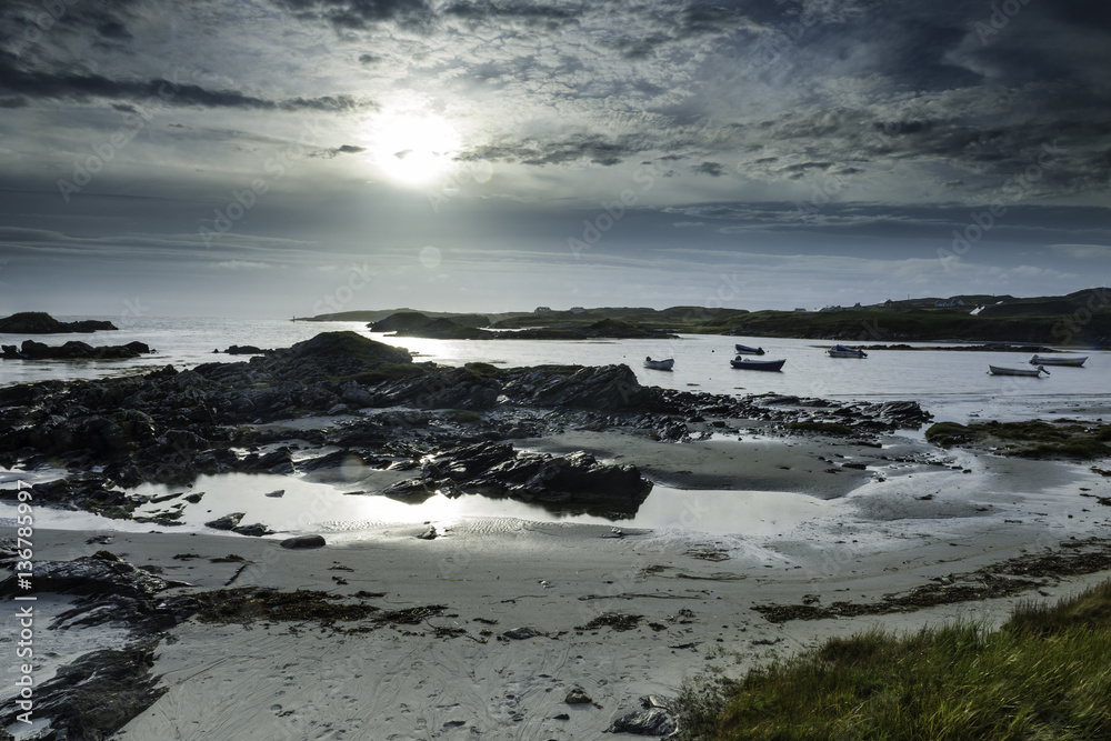 Coastal view in the evening, County Donegal, Republic of Ireland
