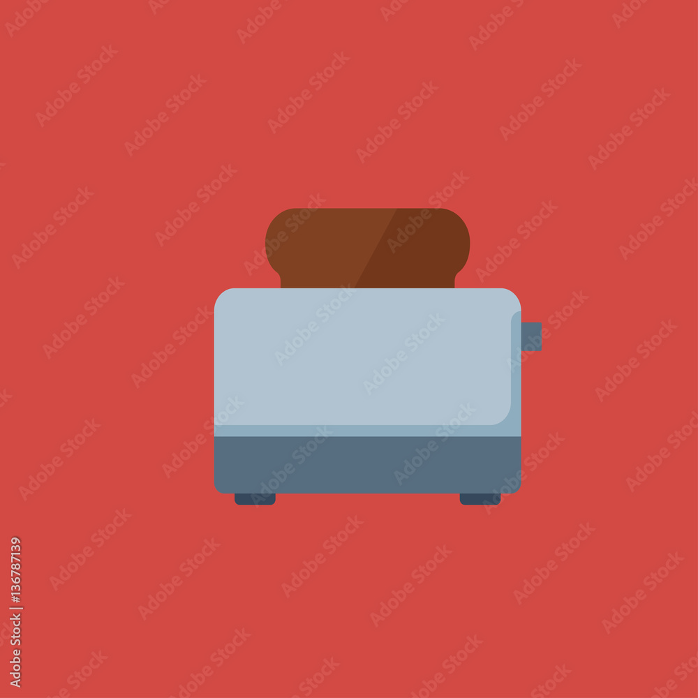 toaster icon. flat design