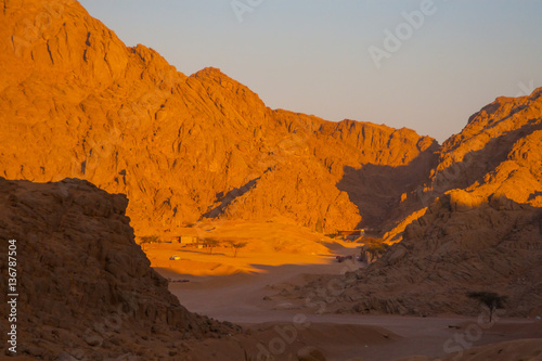 Deserts and Sand Dunes Landscape at Sunset