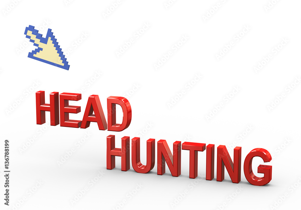 Fototapeta premium 3d pointer and headhunting