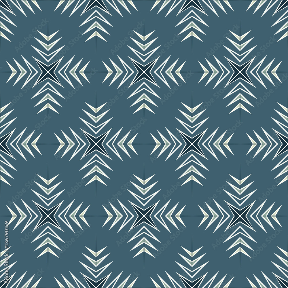 EPS10 file. Seamless floral geometric pattern. Vintage backgroun