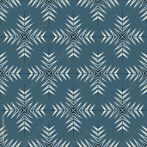 EPS10 file. Seamless floral geometric pattern. Vintage backgroun