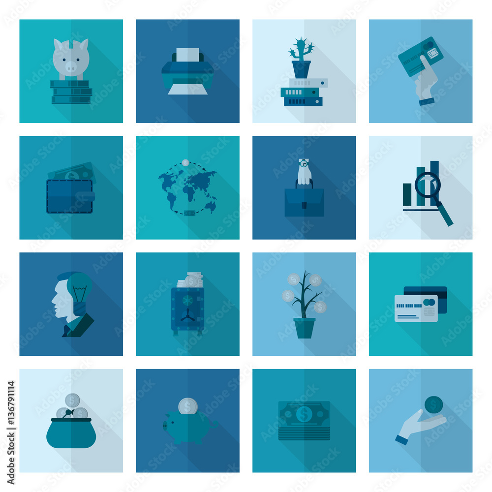 Business and Finance Icon Set Business and Finance Icon Set