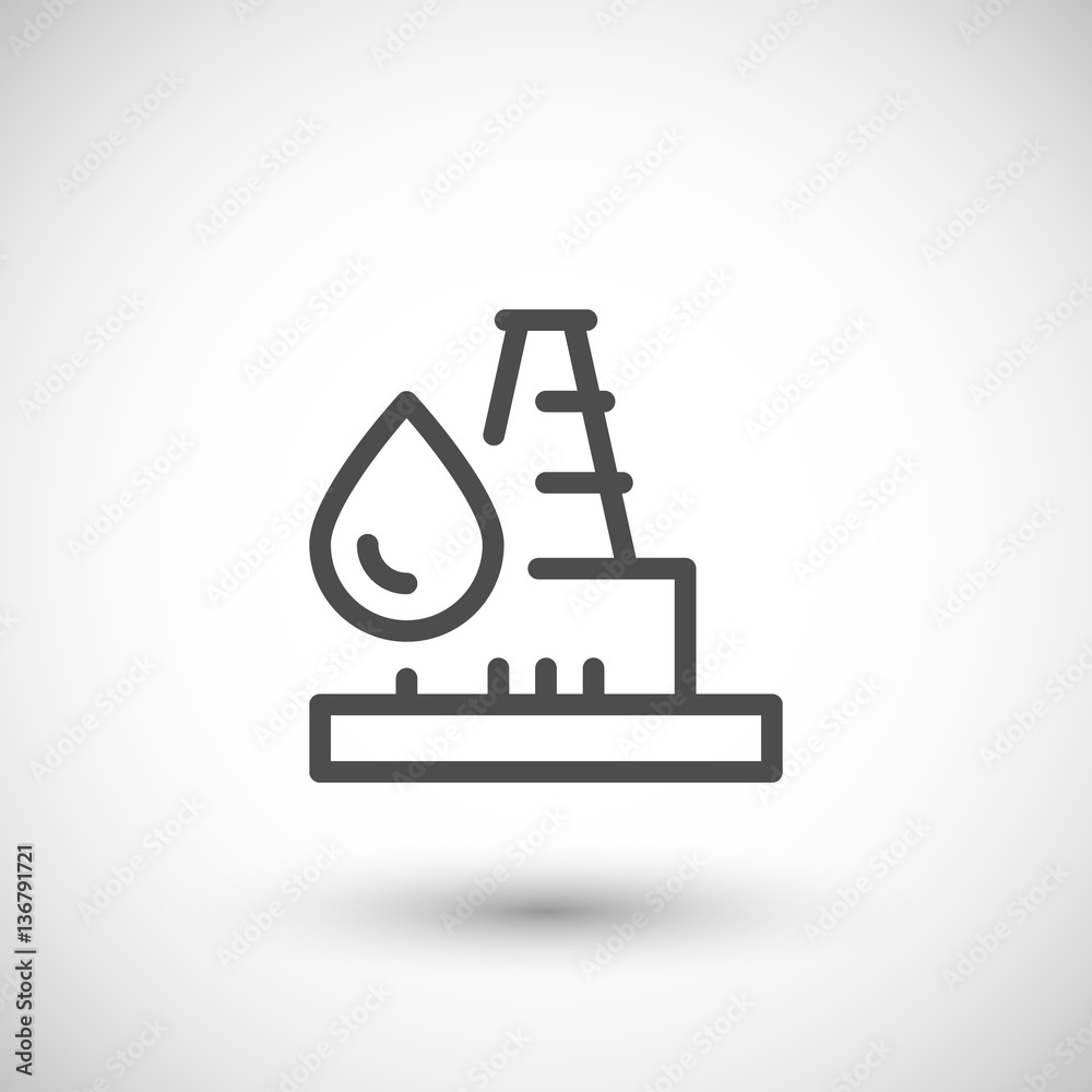 Oil well line icon Oil well line icon