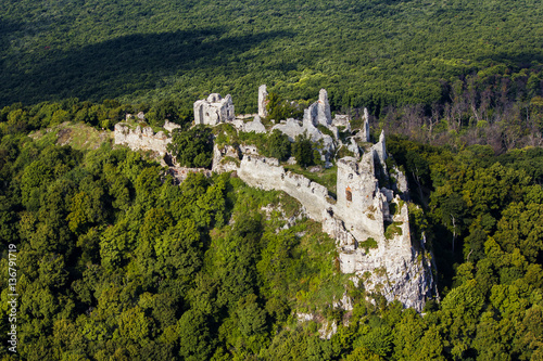 Gymes, slovakia mediaval castle, ruins of Gymes castle near Nitra