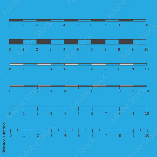 Vector map scales graphics for measuring distances. Map scales v