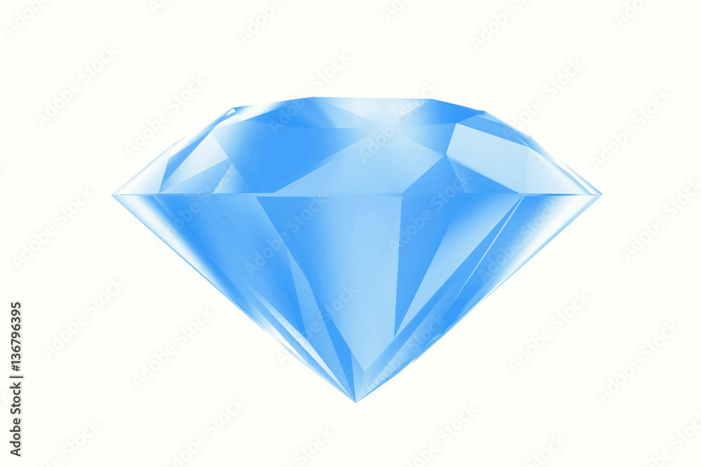 Diamant - Saphir auf weiß foto de Stock | Adobe Stock