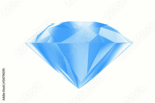 Diamant - Saphir auf weiß