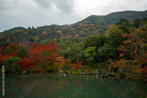 Tenryuji temple autumn scene,Kyoto,tourism of Japan