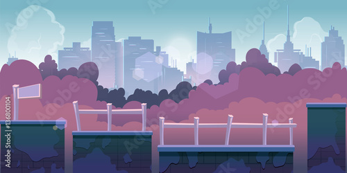 city game background, 2d game application.