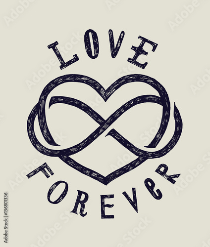 love forever grunge sign card