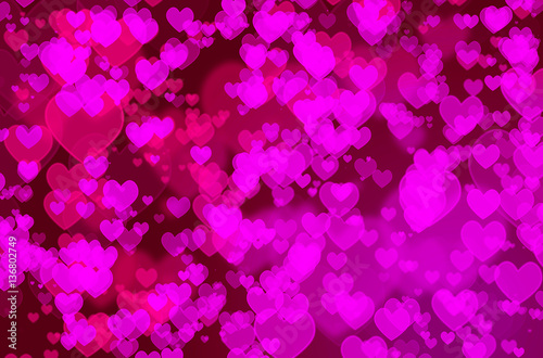 Background of heart bokeh for valentine's day concept