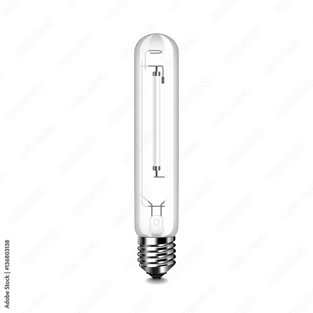 Sodium light bulb isolated on white vector Sodium light bulb isolated on white vector
