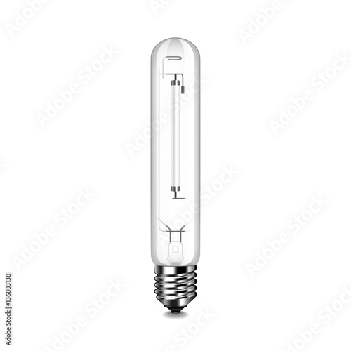 Sodium light bulb isolated on white vector