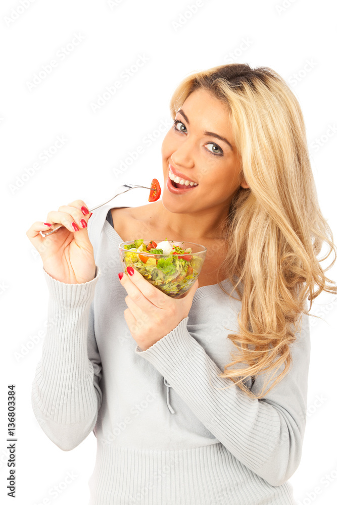 Young Woman Having Some Salad Young Woman Having Some Salad