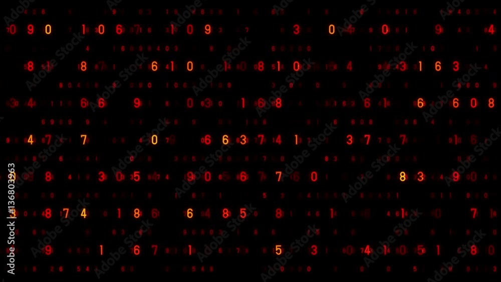Digital world data space number text. Digital world data space number text.