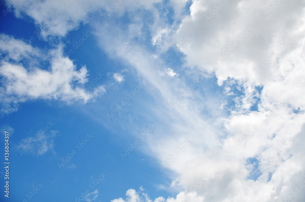 Blue sky. Clouds in the sky. Blue sky. Clouds in the sky.