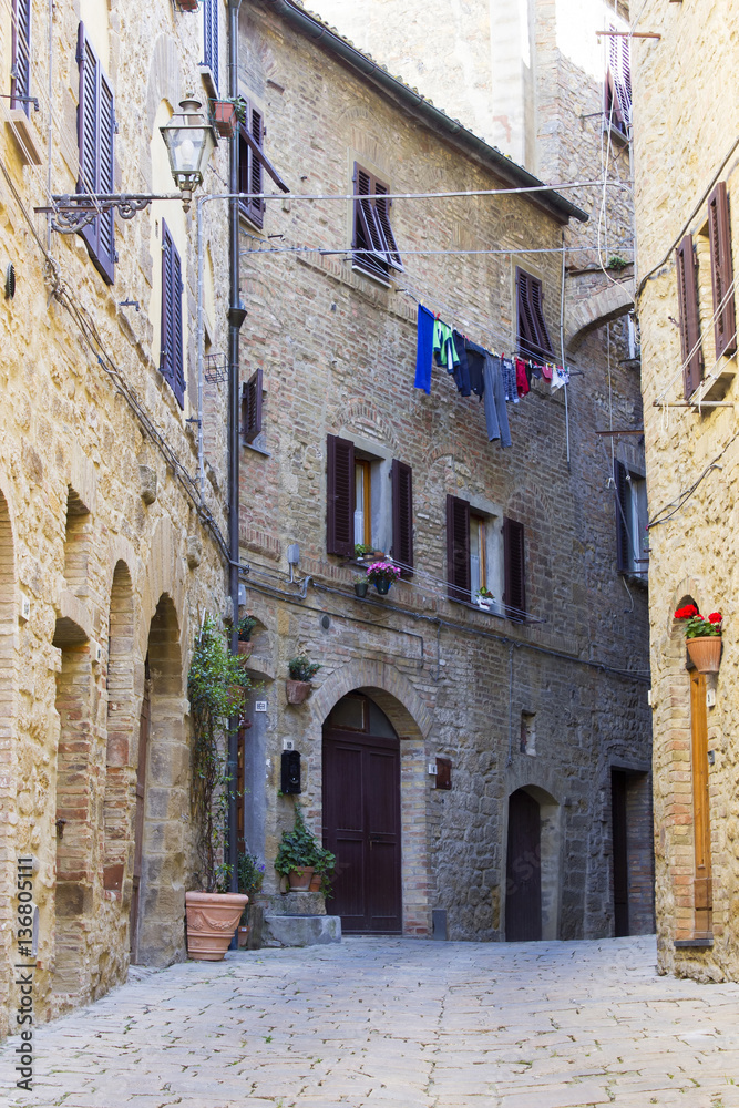 small town Volterra in Tuscany, Italy