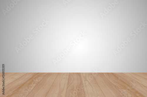 wood texture on blur grey background - can be used for display or montage your products © khwanchai