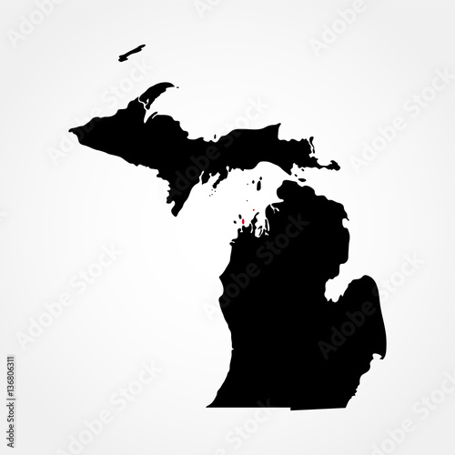 map of the U.S. state  Michigan